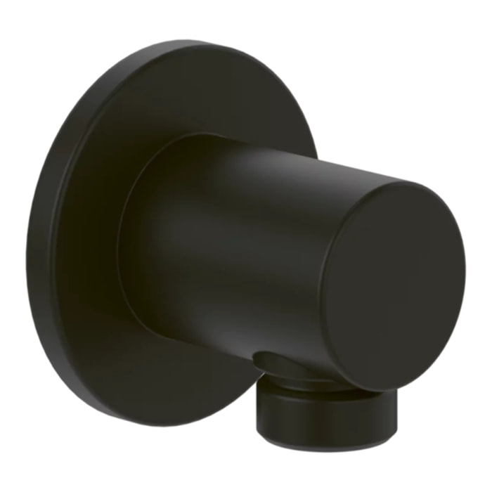 Coude de raccordement mural Universal rond Noir mat