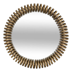 Miroir rond Barrel D.61cm doré métallisé