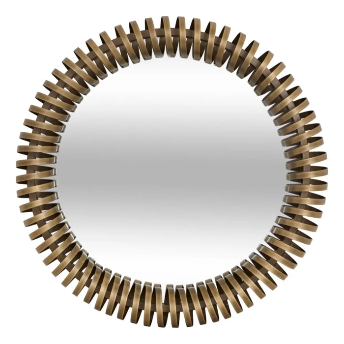 Miroir rond Barrel D.61cm doré métallisé