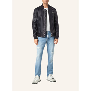 PHILIPP PLEIN Leather Bomber ICONIC PLEIN