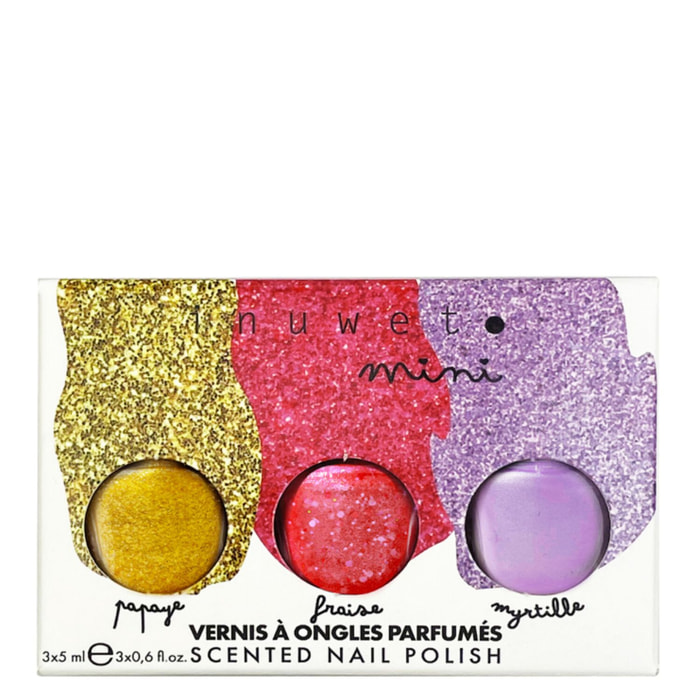 Mini Vernis à Ongles - Coffret Papaye Fraise Myrtille