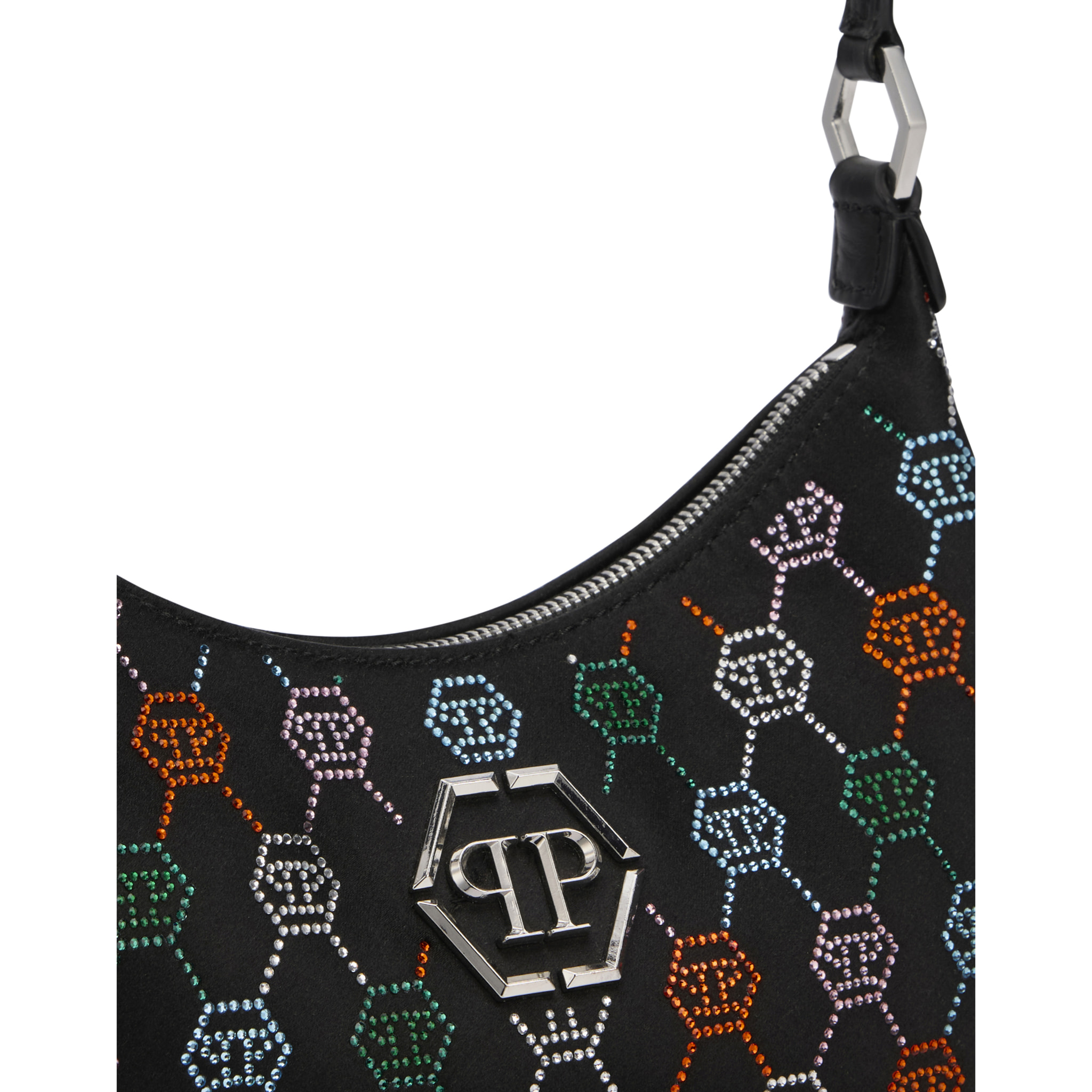 PHILIPP PLEIN Shoulder Bag Multicolor Monogram Strass