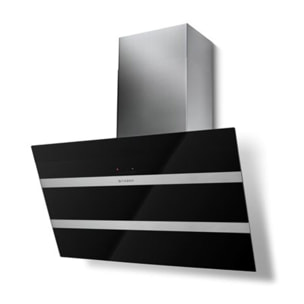 Hotte décorative murale inclinée FABER STEELMAX 800 NOIR/INOX