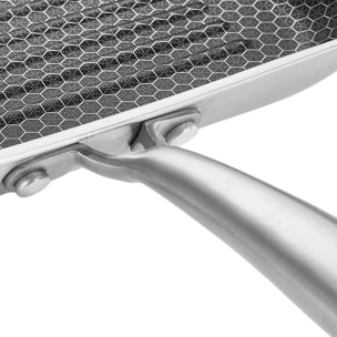 Grill 28 cm en inox avec fond triplex