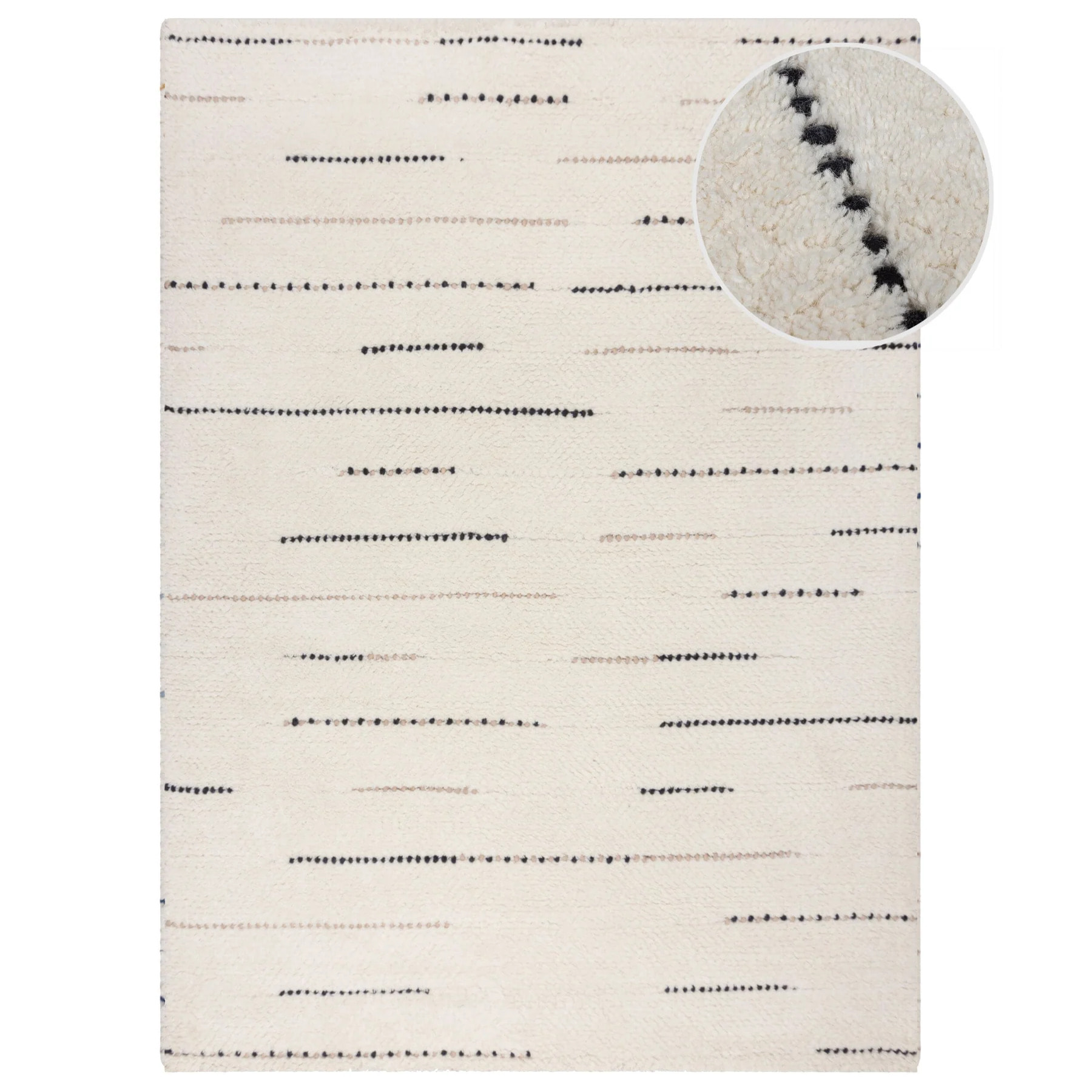 Tapis en laine noir DOTTIE GEOMETRIC Noir