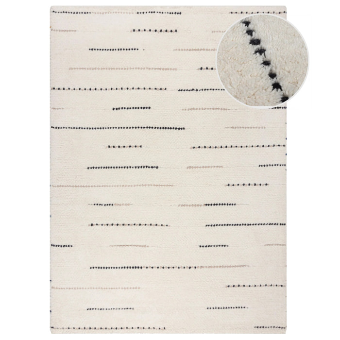 Tapis en laine noir DOTTIE GEOMETRIC Noir
