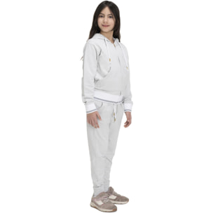 Chaqueta con capucha de niña brillante