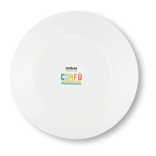 Service 18 assiettes Excelsa Corfù, porcelaine, multicolore