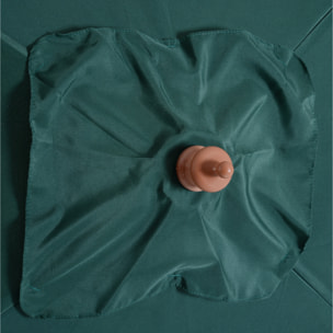 Sombrilla de Jardín 200x150x230 cm Inclinable con Doble Techo para Terraza Verde