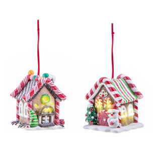 Sfere 2 cassette natalizie - Pezzi 2 - 6,5xH7,2x6,5cm - Bianchi Dino SpA