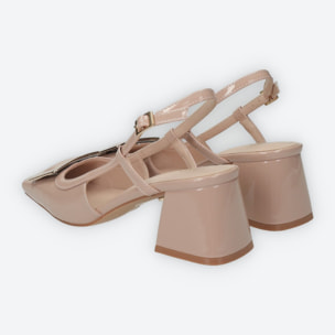 Décolleté sling back Donna Tata Italia Beige