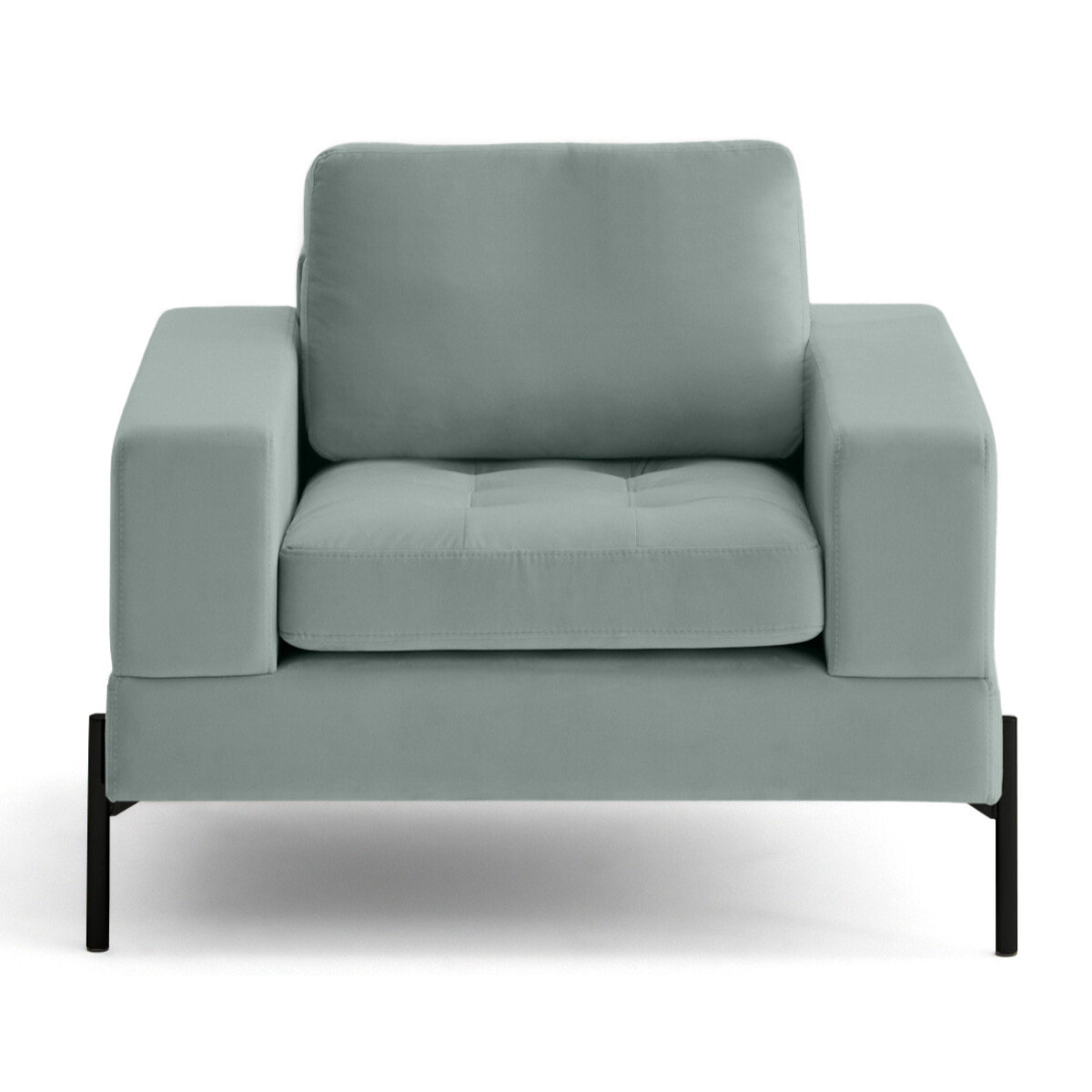 Isaure - fauteuil en velours - Bleu