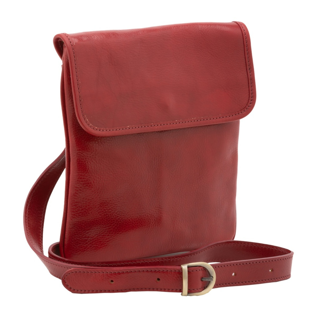 Borsa a tracolla da uomo in vera pelle - Modello False - Made in Italy - 25.0 x 23.0 x 4.0 cm