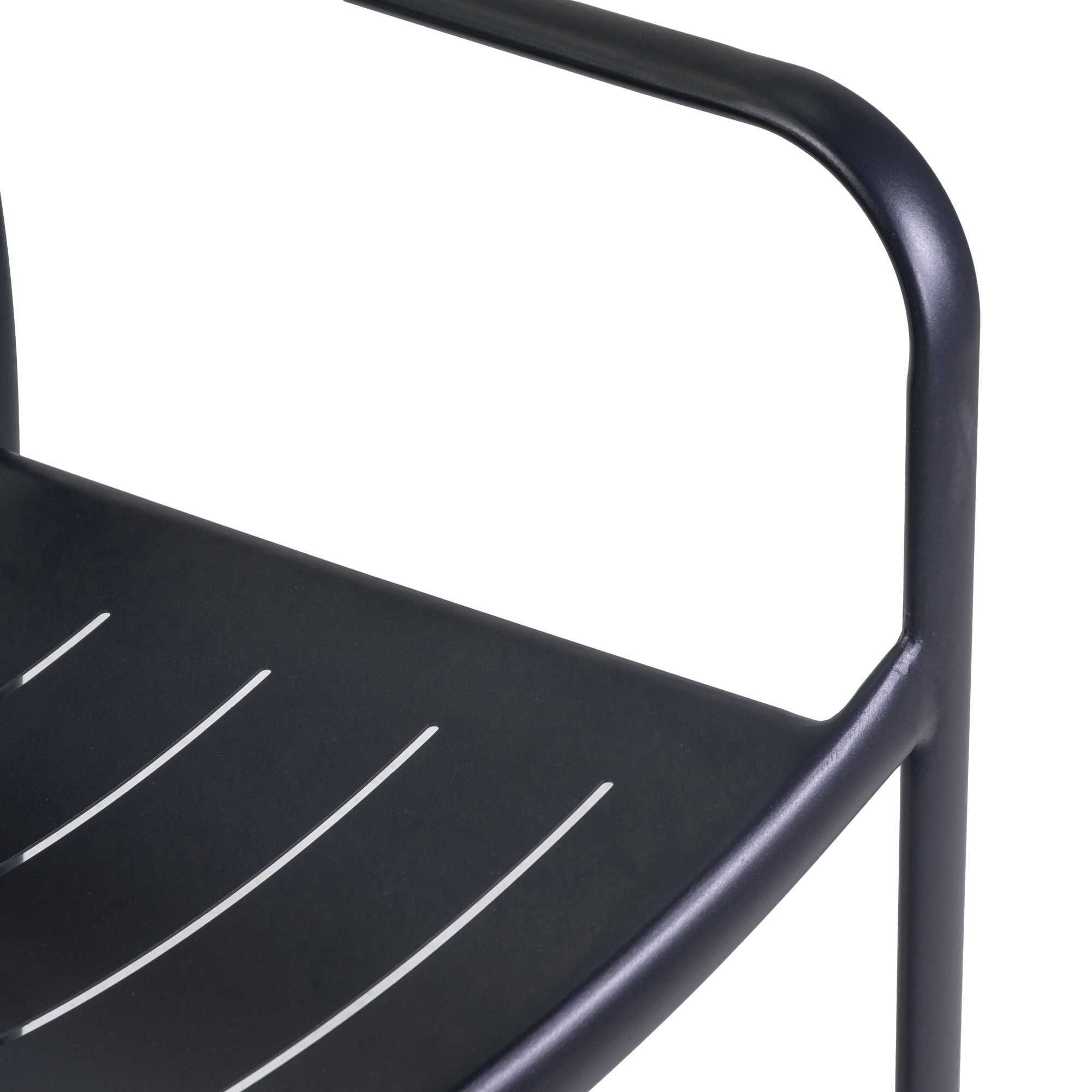 Poltrona Vacchetti Delta in alluminio antracite cm55,5x59,5h85