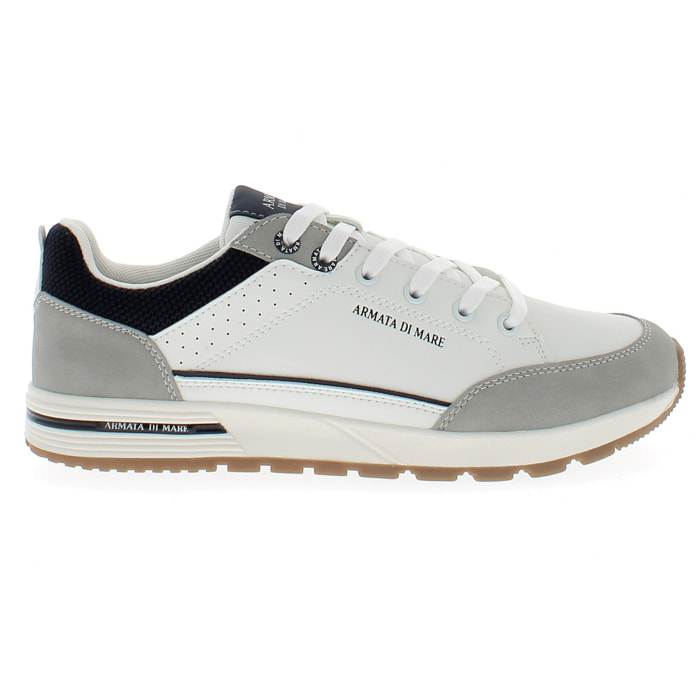 Armata di Mare Scarpe Uomo Sneakers Casual Stringate con Soletta Rimovibile in Memory Foam AMU 1L915 Off White