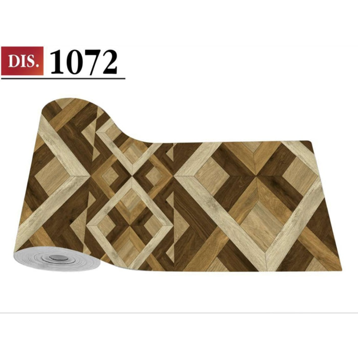 CASSESE HOME Passatoia/Tappeto Bordato in Poliestere con Retro Antiscivolo in PVC Made in Italy_Dec.1072