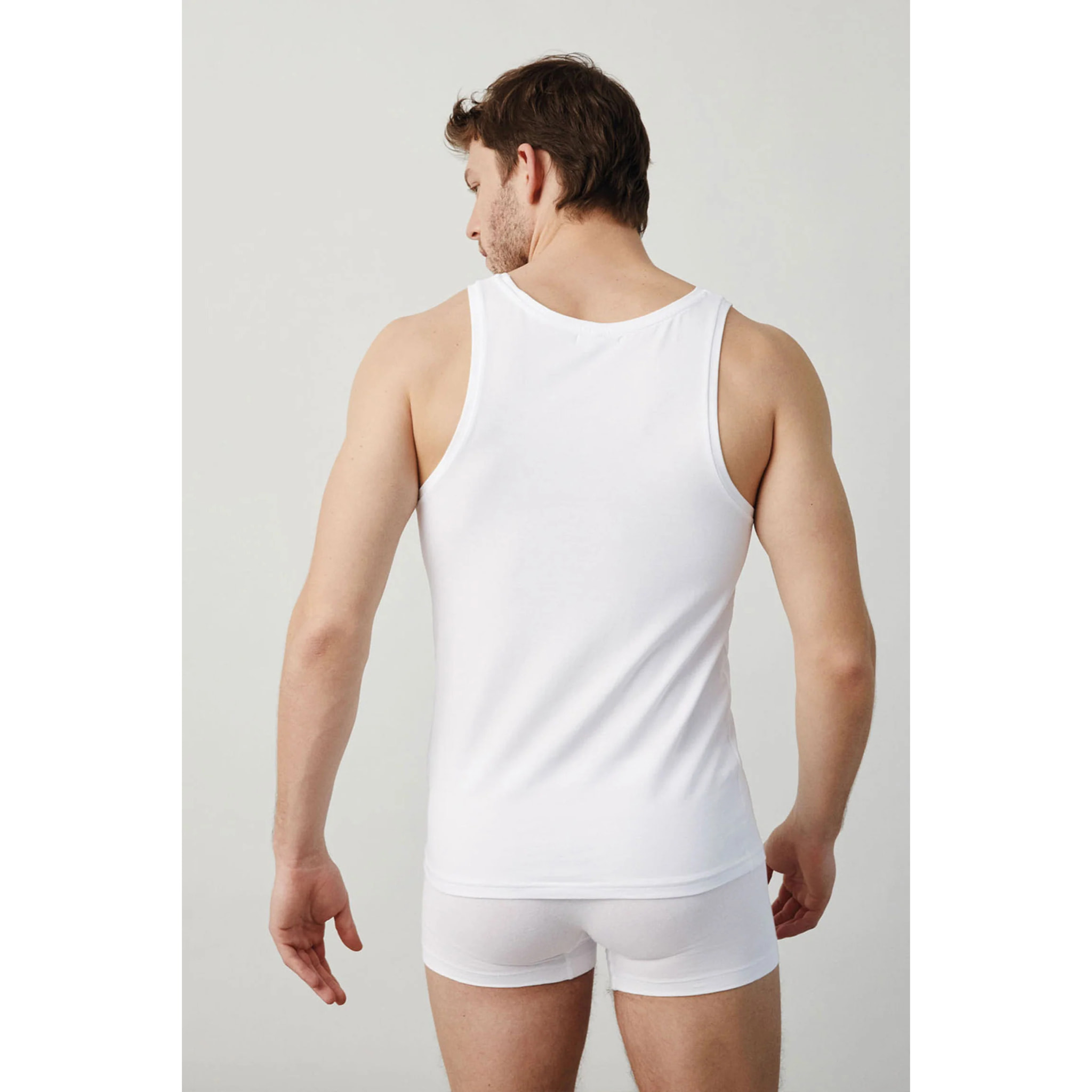 Canotta in cotone bianco