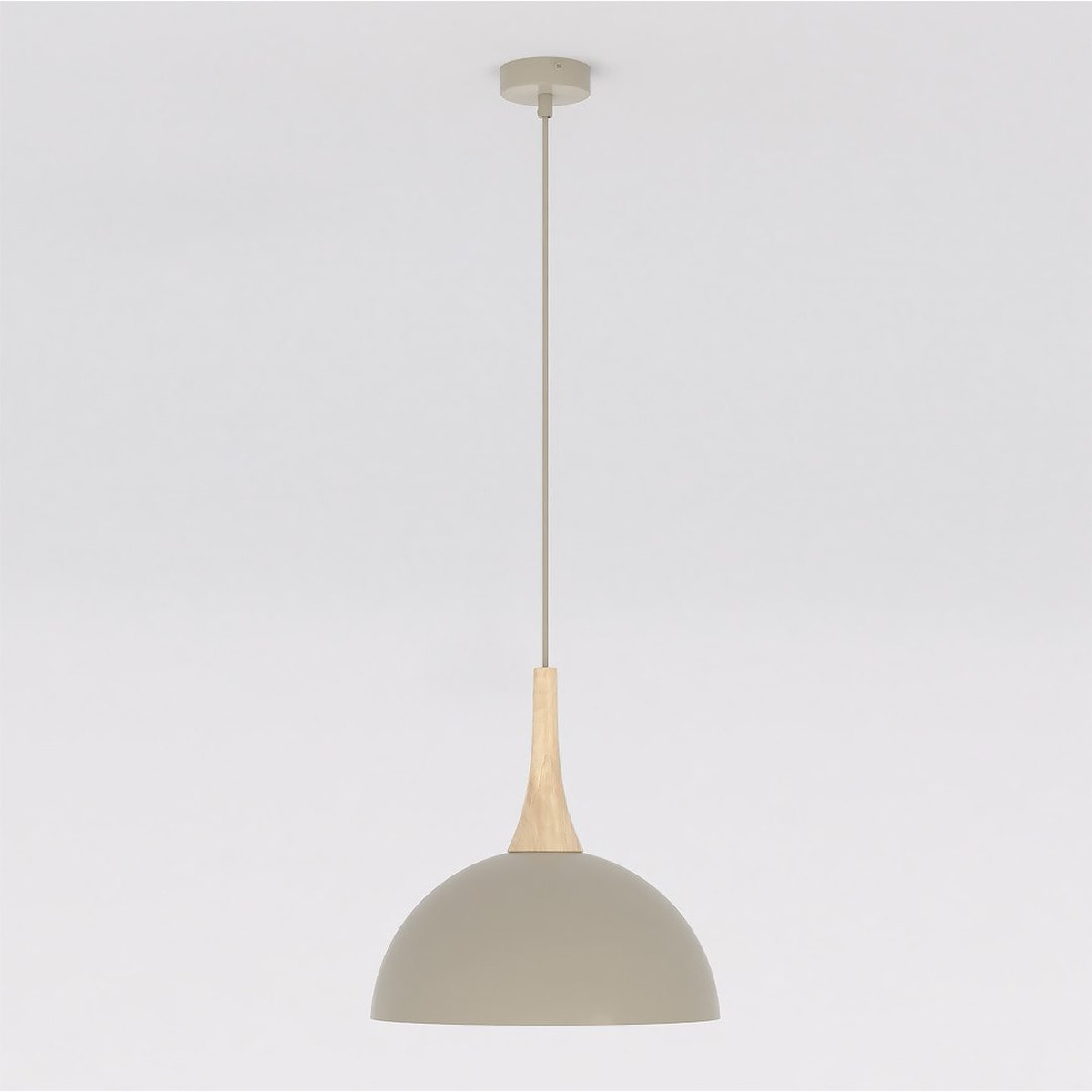 Lampada a sospensione Nautica in acciaio e legno