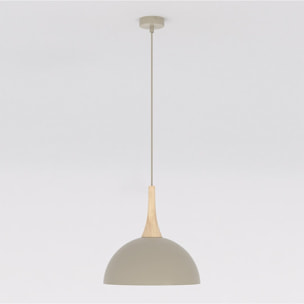 Lampada a sospensione Nautica in acciaio e legno