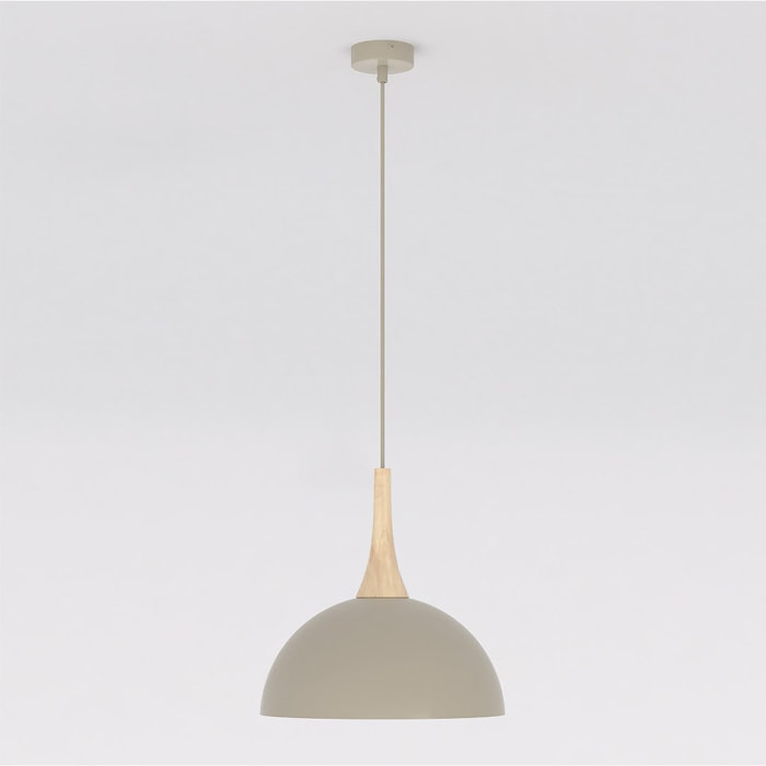 Lampada a sospensione Nautica in acciaio e legno