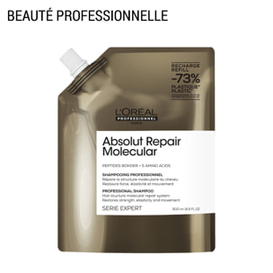 Série Expert Absolut Repair Molecular - Recharge Shampoing réparateur pour tous types de cheveux abîmés