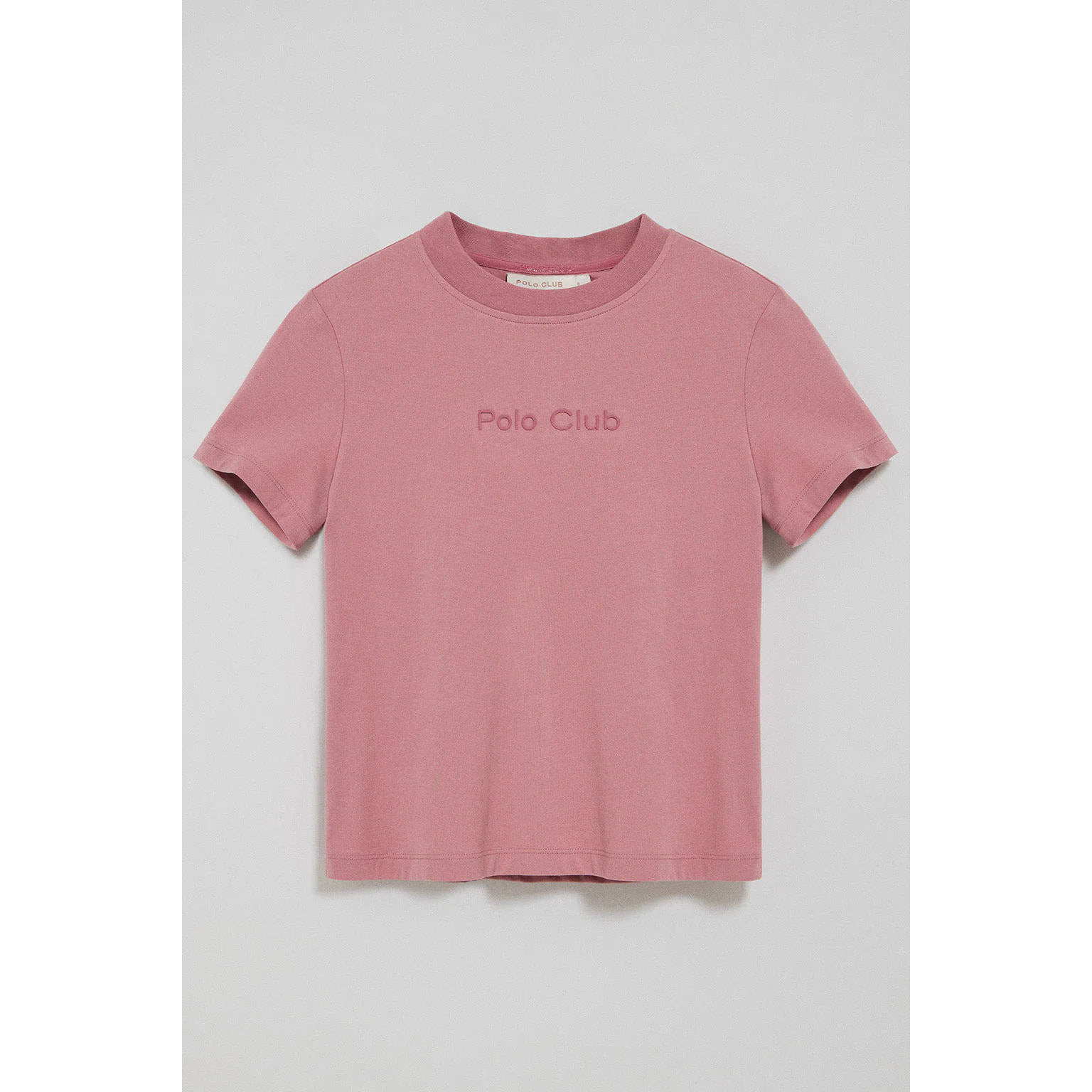 Maglietta Tori rosa cipria con logo Minimal Combo Polo Club