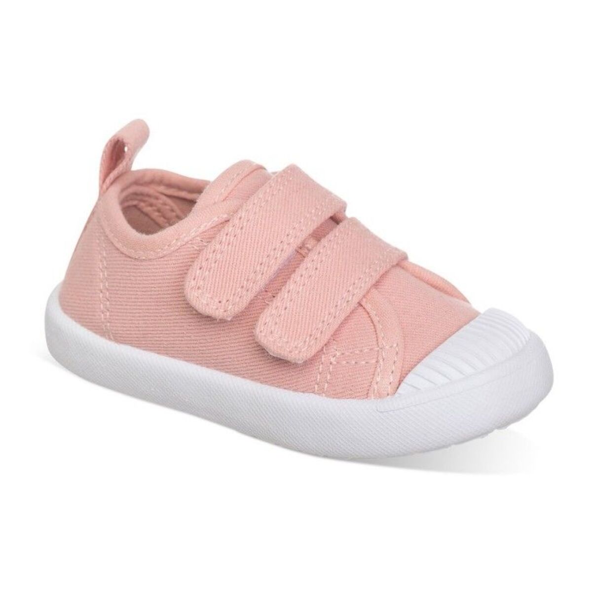 Lona color rosa, fácil de combinar, con dos Velcros, puntera de goma y gran flexibilidad