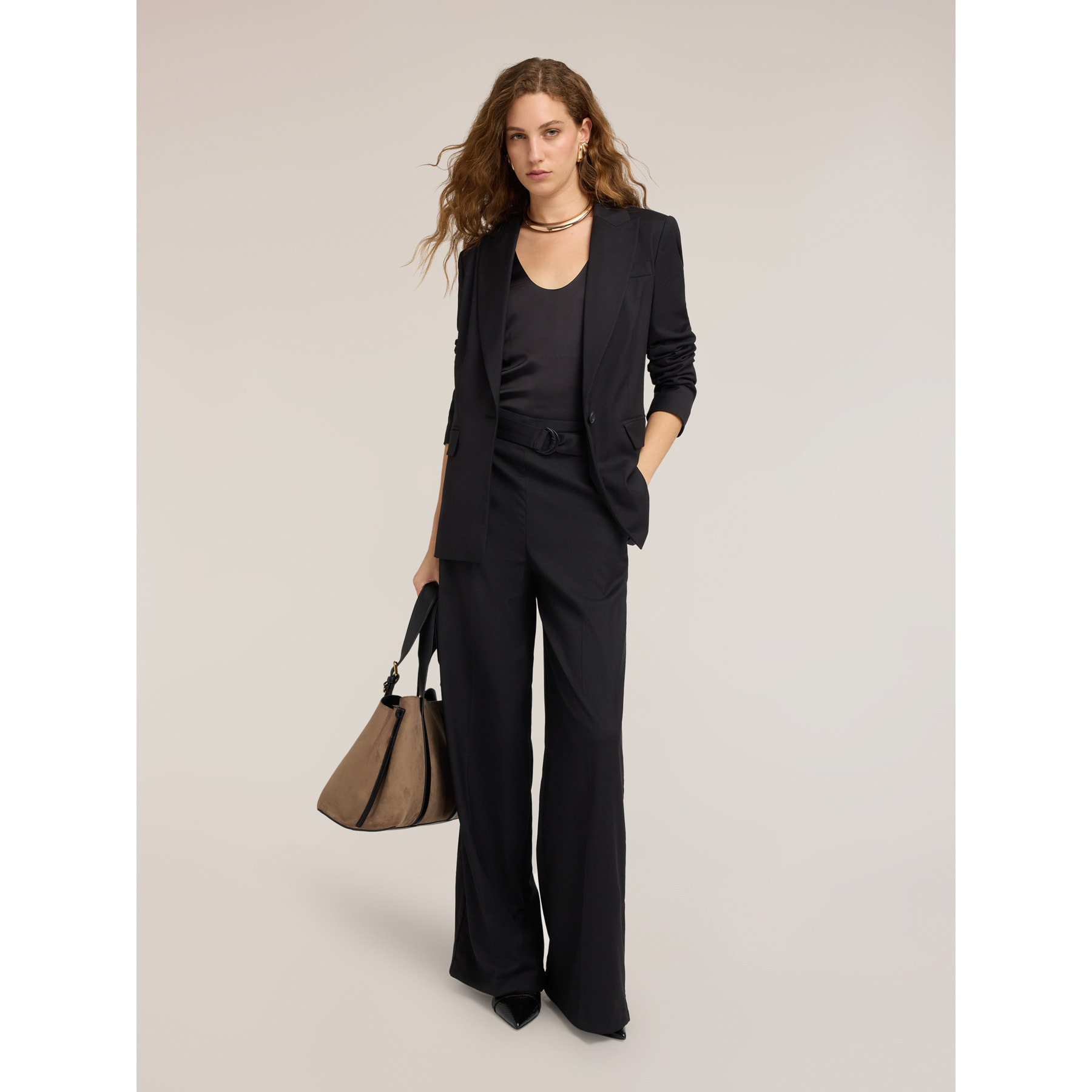 Motivi - Blazer de cady con botonadura sencilla - Negro