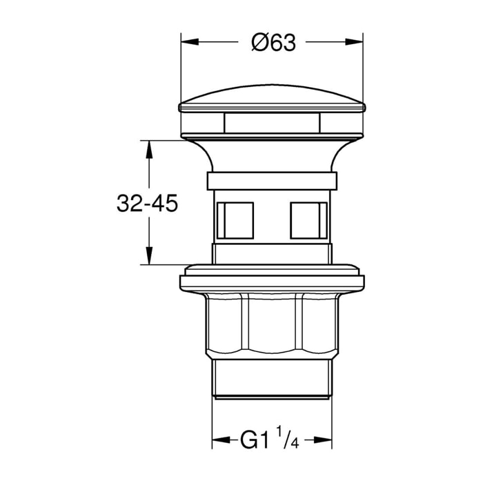 GROHE Bonde clic clac Chromé