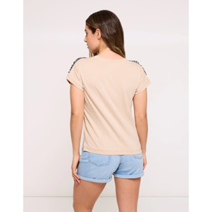 Camiseta Manga Corta Beige - Lopardan