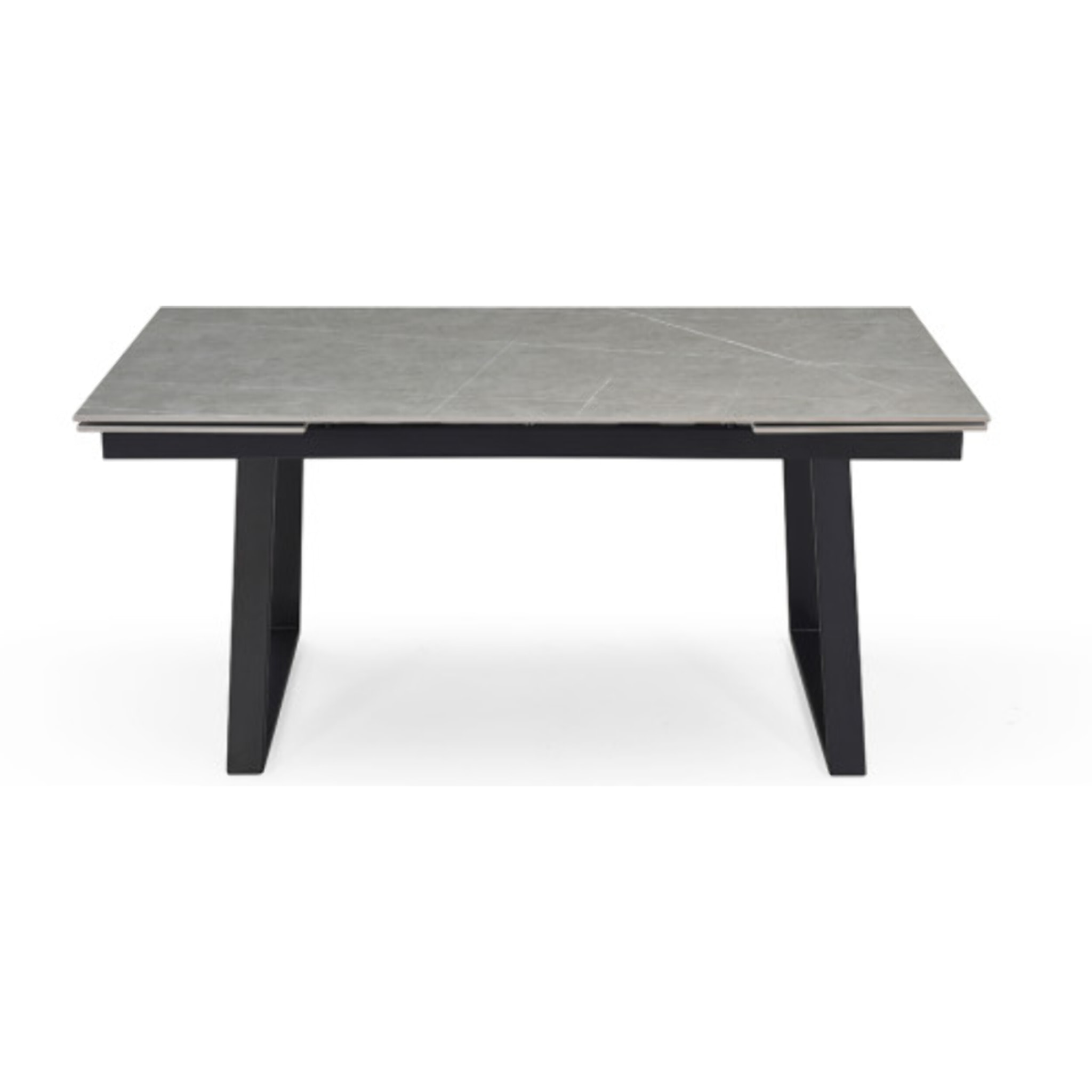 Table extensible céramique gris laqué 180/260cm pieds métal - UNIK