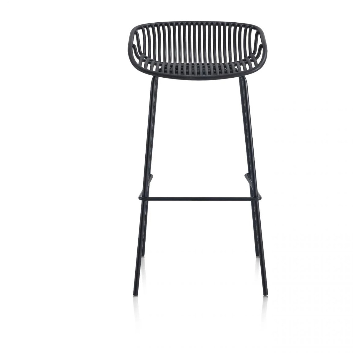 Pack 4 taburetes altos en negro 88x47 cm Ari Negro