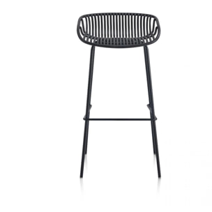 Pack 4 taburetes altos en negro 88x47 cm Ari Negro