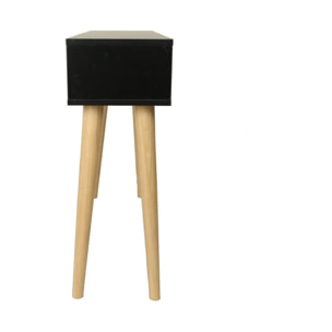 Console cannage "Marine" - 100 x 29 x 81 cm - Noir