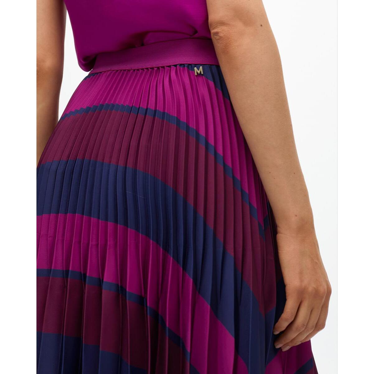 Gonna plissettata a righe