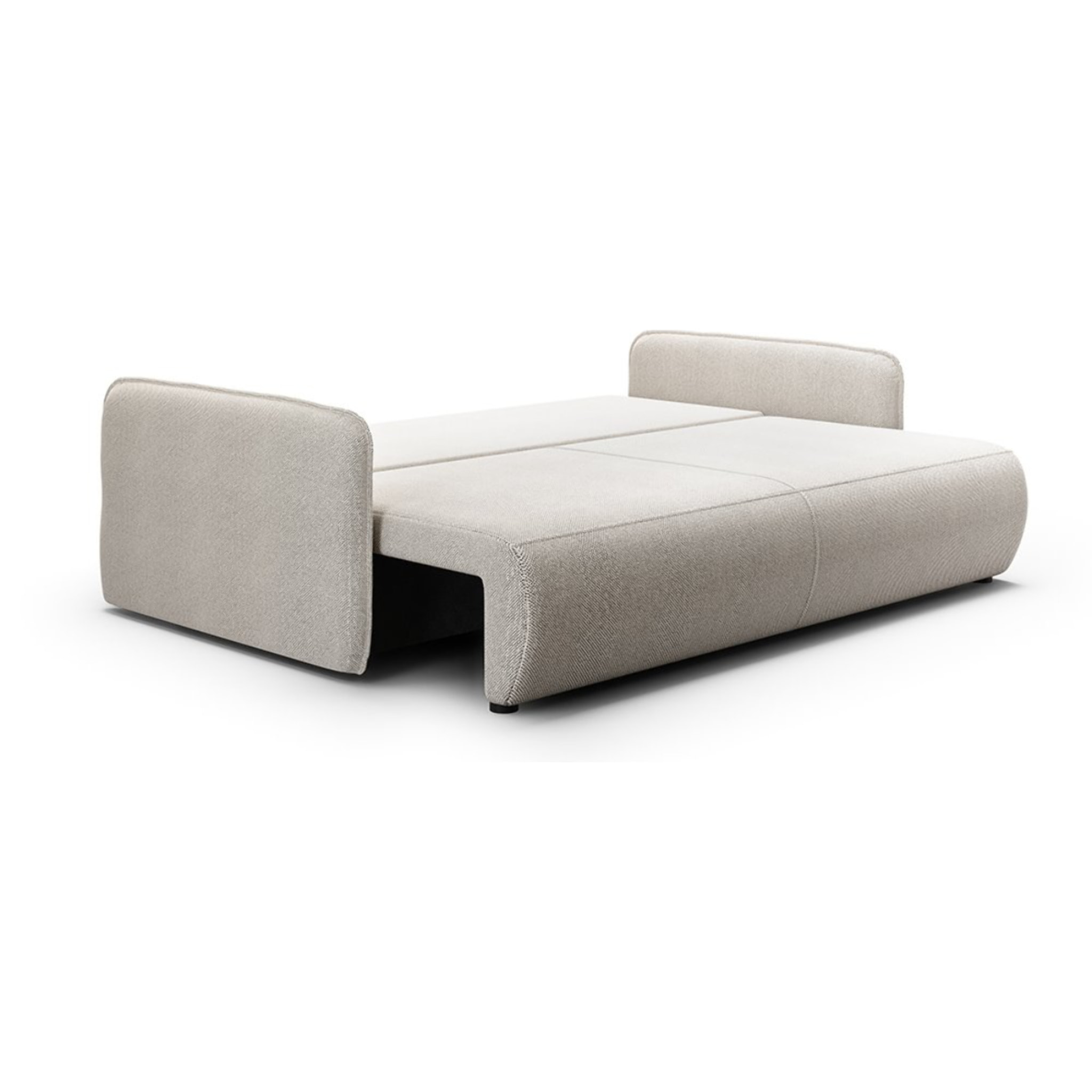 MILO - Canapé droit 3 place en tissu taupe