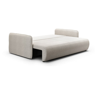 MILO - Canapé droit 3 place en tissu taupe