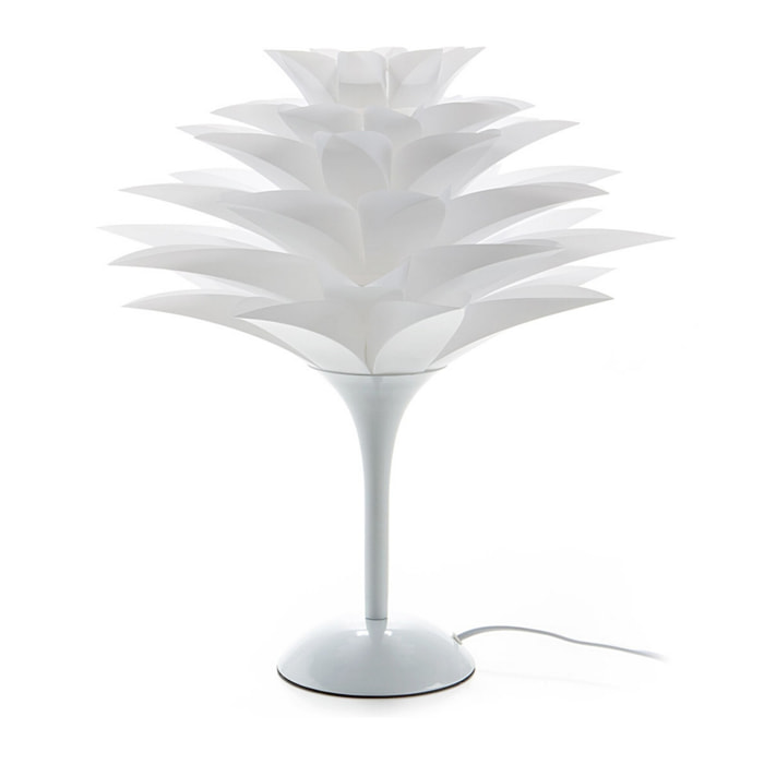 Lampe à poser Tomasucci PETALO, en polypropylène et acier, blanc