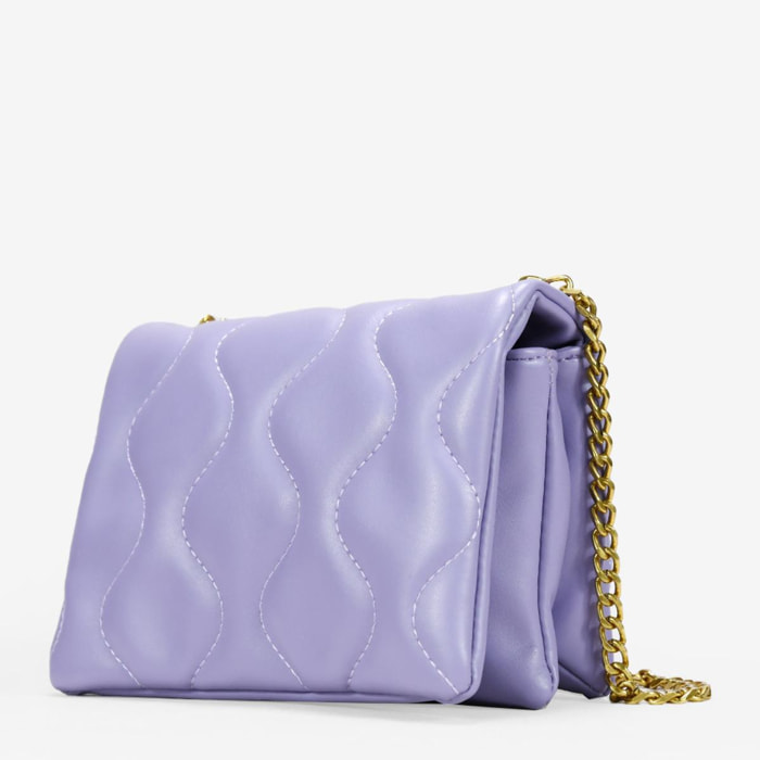 Bolso pequeño lila con cadena