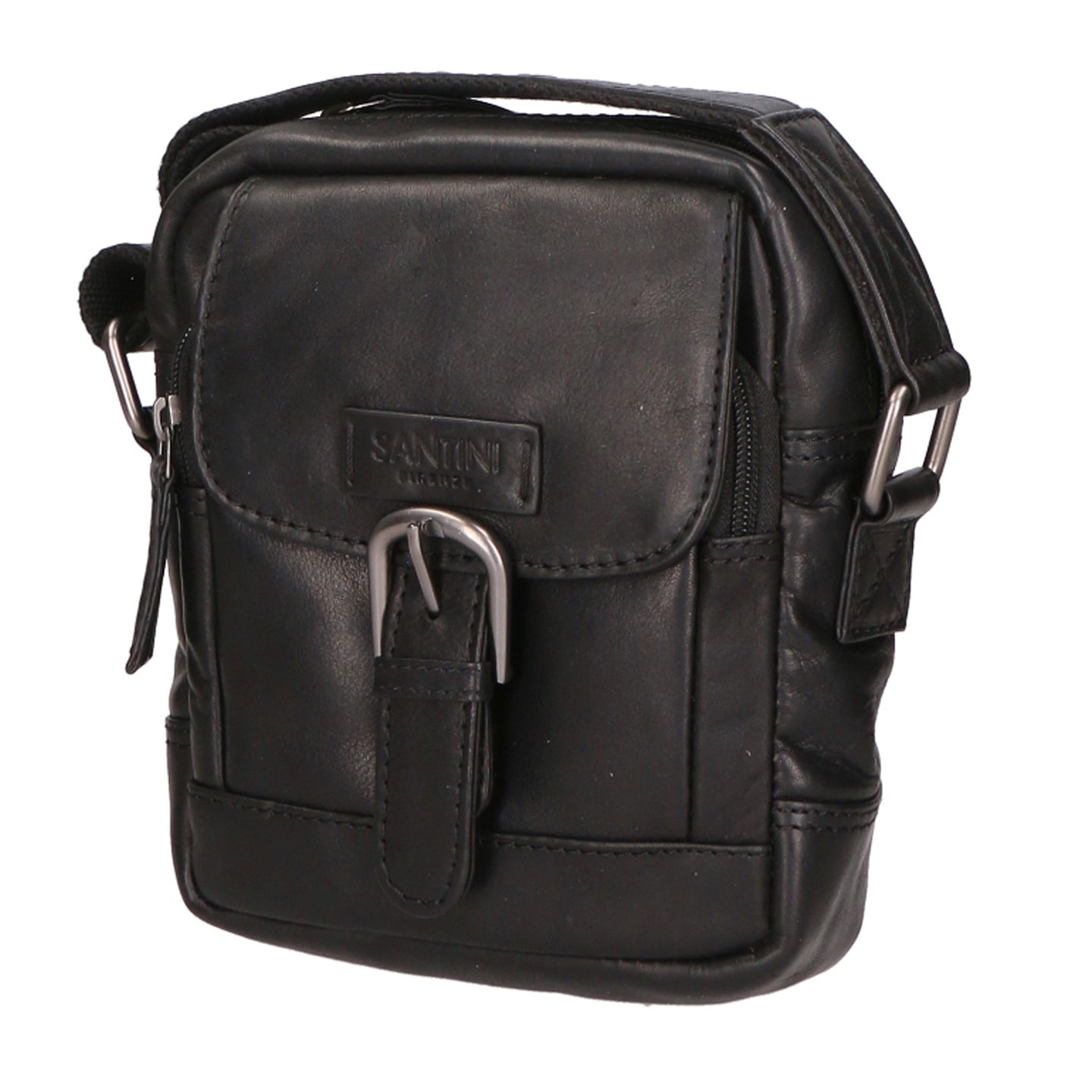 Borsa a tracolla unisex vera pelle - Modello False - 100% Made in Italy - 15.0 x 19.0 x 5.0 cm