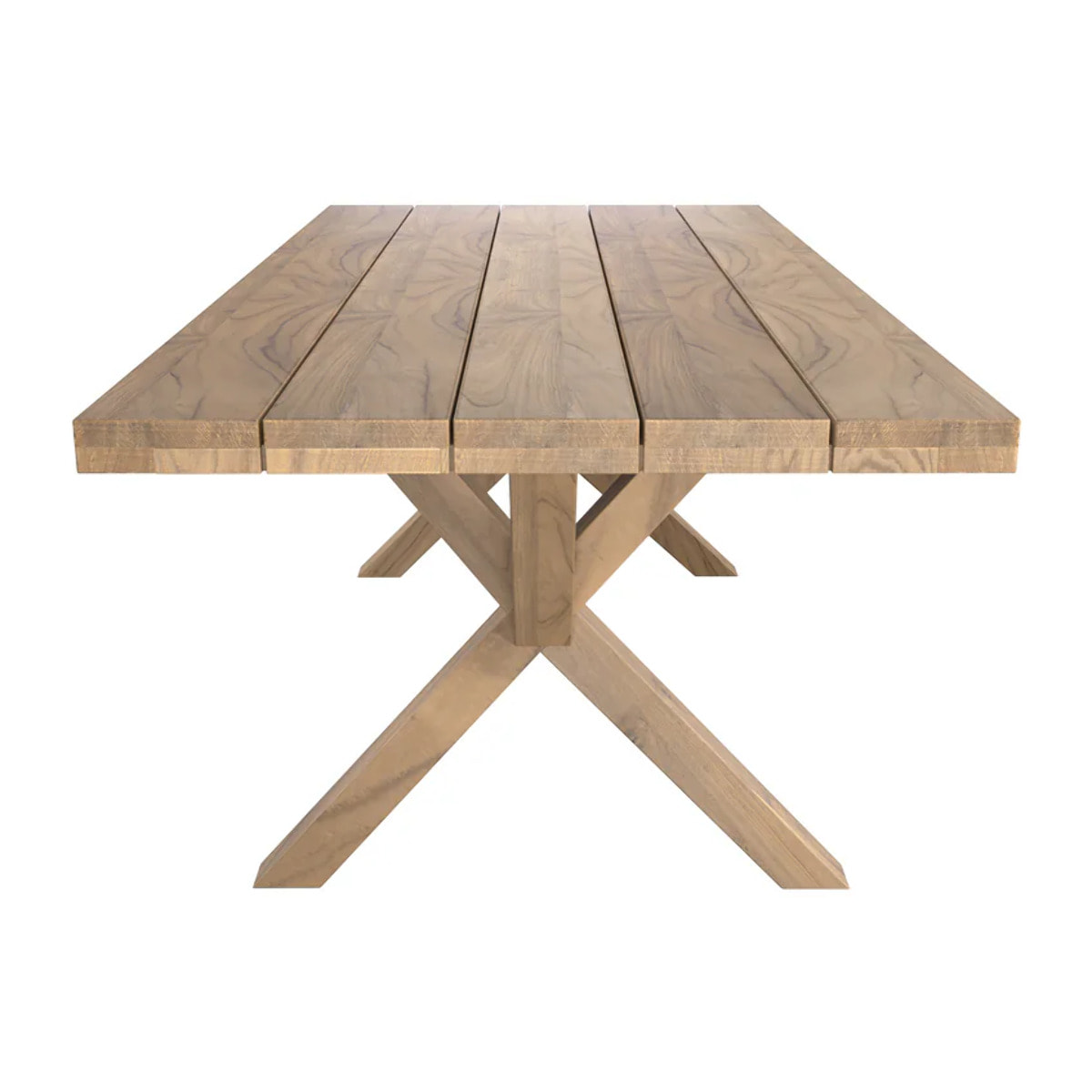 Table de jardin en bois de teck massif 10 personnes - Soraya