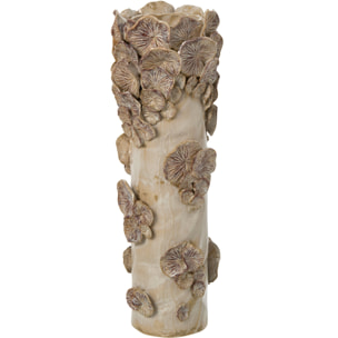 J-Line vase Mushrooms cylindre - grès - écru/beige - large