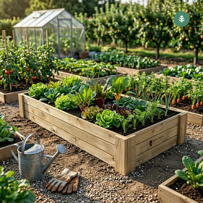 Cajonera de Cultivo Box XXL30 (200x80x30cm) Planeta Huerto 390 L