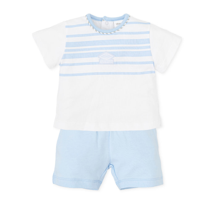 Conjunto 2 pzas- - Blanco celeste