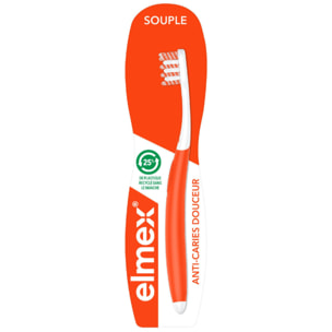 Pack de 6 - elmex - Brosse à Dents Manuelle Souple Anti-Caries Douceur