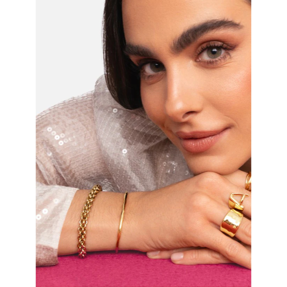 Bracciali Big Rope in Acciaio Placcato Oro