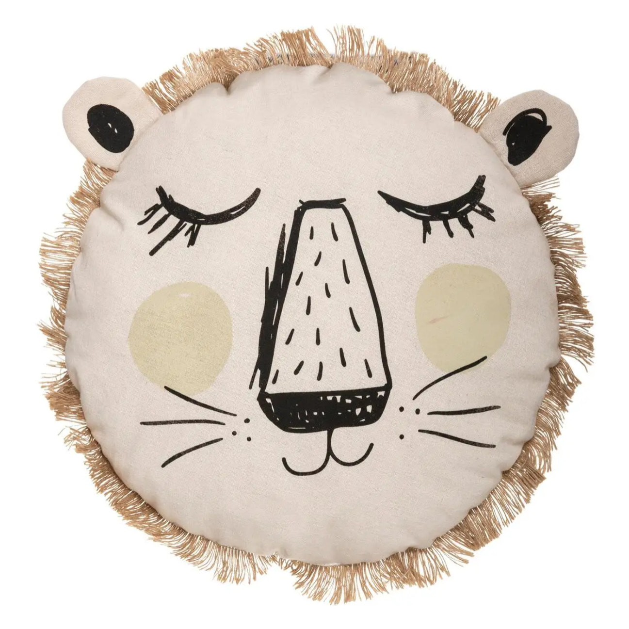Coussin enfant "Lion" - coton - D44 cm