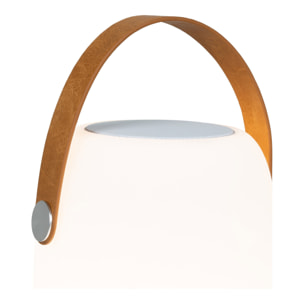 Lampada LED Cardiff con Speaker Bluetooth — Bianca Ricaricabile Ø18×21 cm