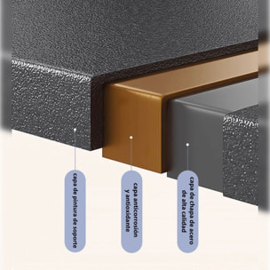 Joybos - estantería de almacenaje de 5 estantes en metal 73x37x155cm negro