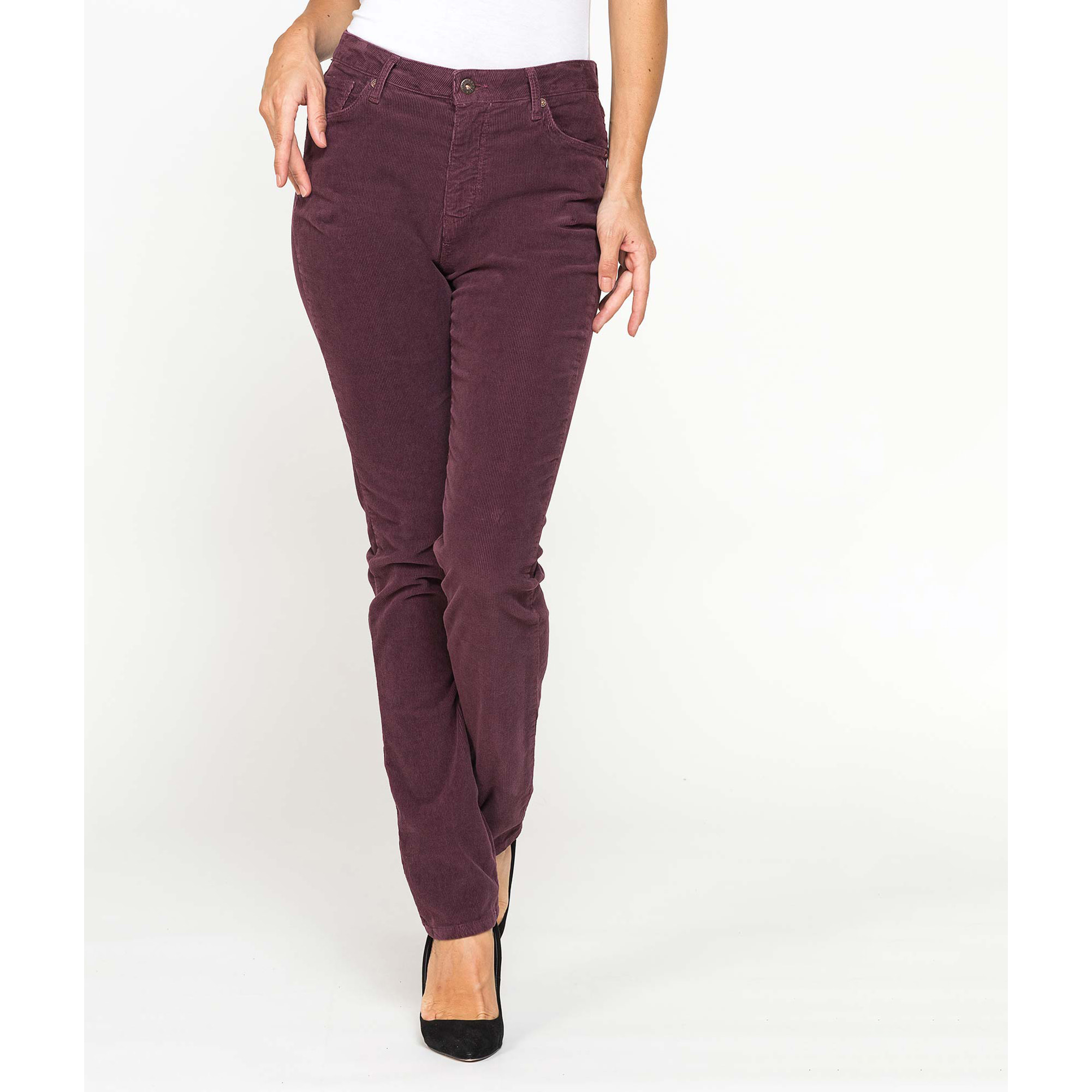 PANTALONE CINQUE TASCHE COMFORT FIT IN VELLUTO STRETCH 1000 RIGHE